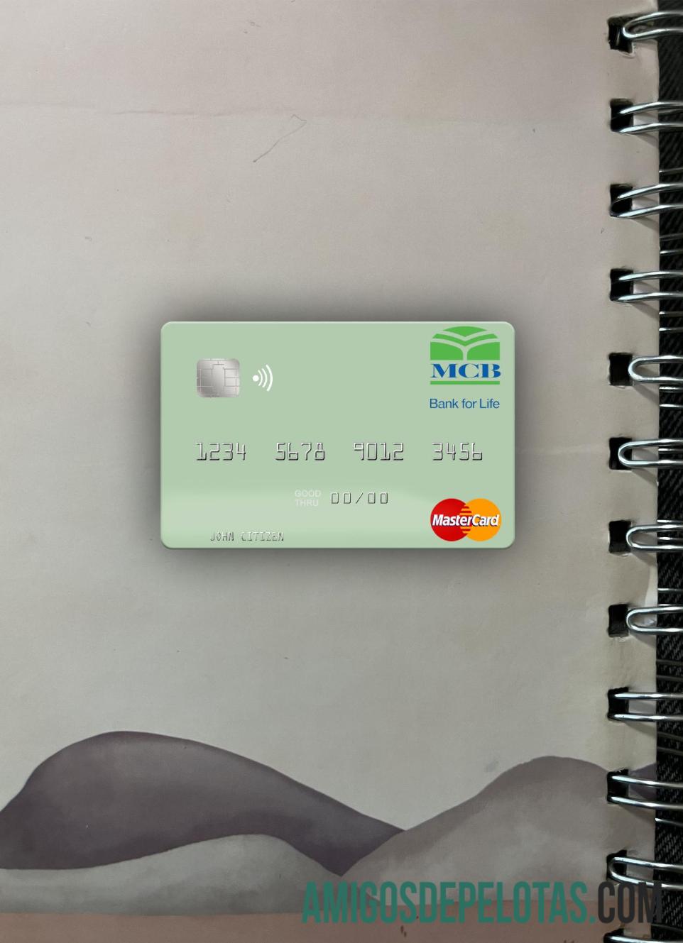 Uni Emirat Arab MCB bank mastercard tampilan foto depan makering