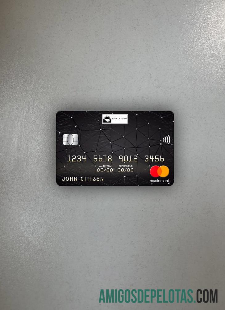 Inggris Raya bank of Aston mastercard tampilan foto depan pratinjau
