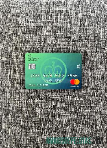 Inggris Raya HM Pendapatan & Customs bank mastercard tampilan foto depan pratinjau