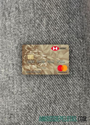 Inggris Raya HSBC Gold mastercard Kredit kartu tampilan foto depan sampel