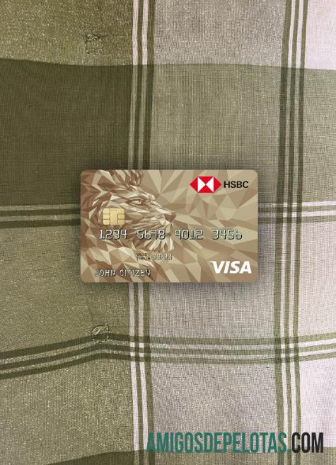 Inggris Raya HSBC visa Gold Kredit kartu tampilan foto depan makering