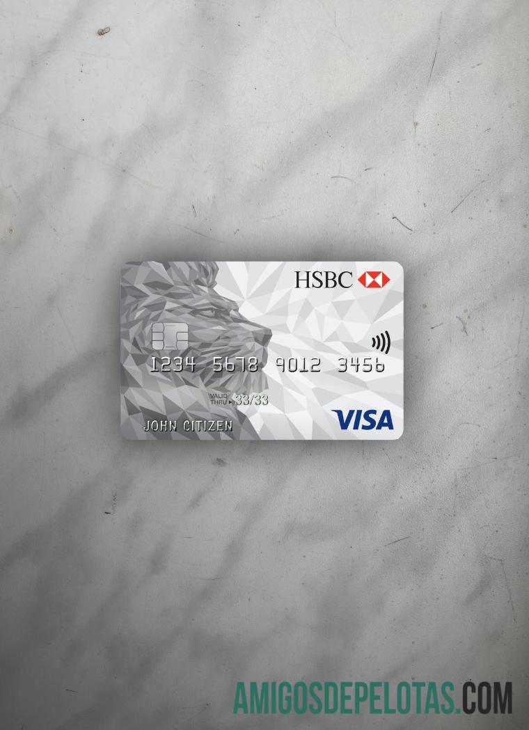 Inggris Raya HSBC visa classic kartu tampilan foto depan pratinjau