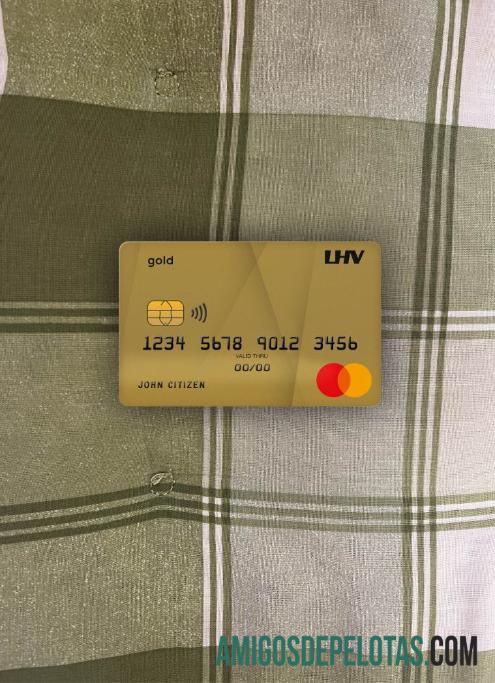 Inggris Raya LHV bank mastercard gold tampilan foto depan templat