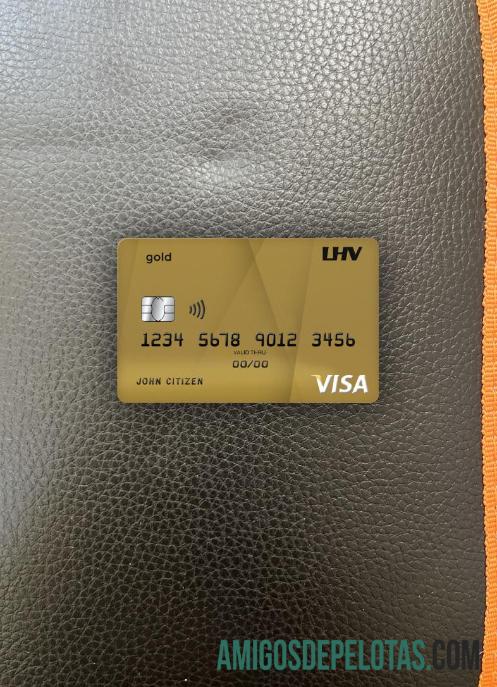 Inggris Raya LHV bank visa gold tampilan foto depan templat