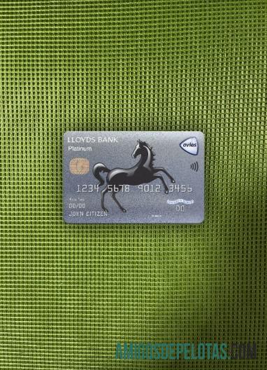 Inggris Raya Lloyds american express platinum kartu tampilan foto depan sampel