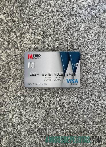 Inggris Raya Metro bank visa classic kartu tampilan foto depan sampel