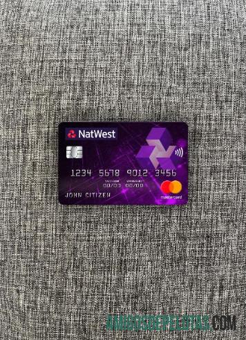 Inggris Raya NatWest bank mastercard tampilan foto depan desain