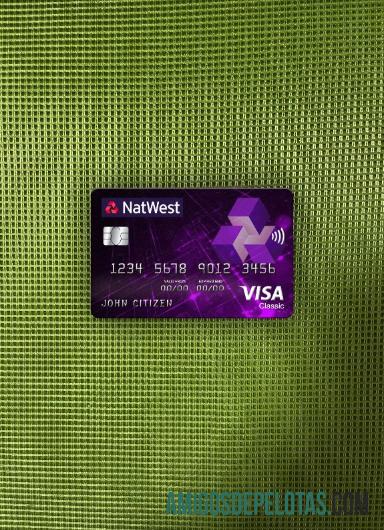 Inggris Raya NatWest bank visa classic kartu tampilan foto depan templat
