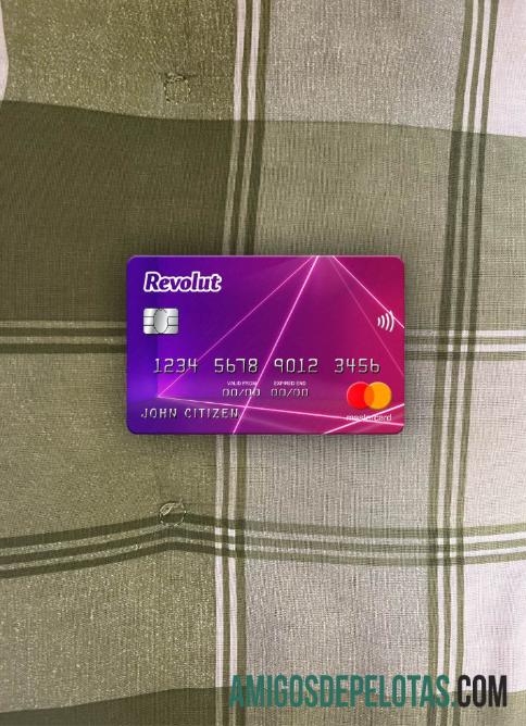 Inggris Raya Revolut mastercard tampilan foto depan templat