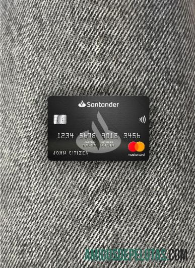 Inggris Raya Santander bank mastercard tampilan foto depan desain