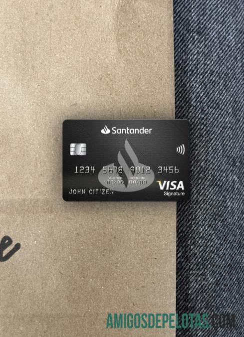 Inggris Raya Santander bank visa Tanda Tangan kartu tampilan foto depan makering