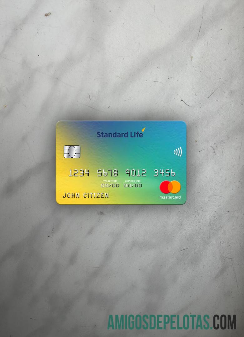 Inggris Raya standar Life bank mastercard tampilan foto depan desain
