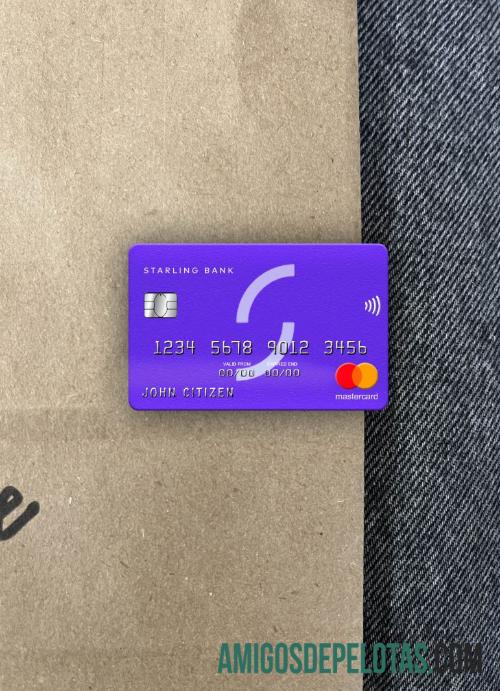 Inggris Raya Starling bank mastercard tampilan foto depan sampel