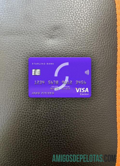 Inggris Raya Starling bank visa electron kartu tampilan foto depan sampel