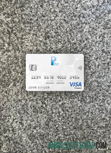 Inggris Raya The Pension layanan bank visa classic kartu tampilan foto depan templat
