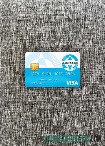 Inggris Raya Weststein bank visa kartu tampilan foto depan desain