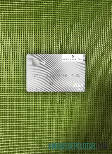 Uruguay Banque Heritage visa Debit kartu tampilan foto depan sampel
