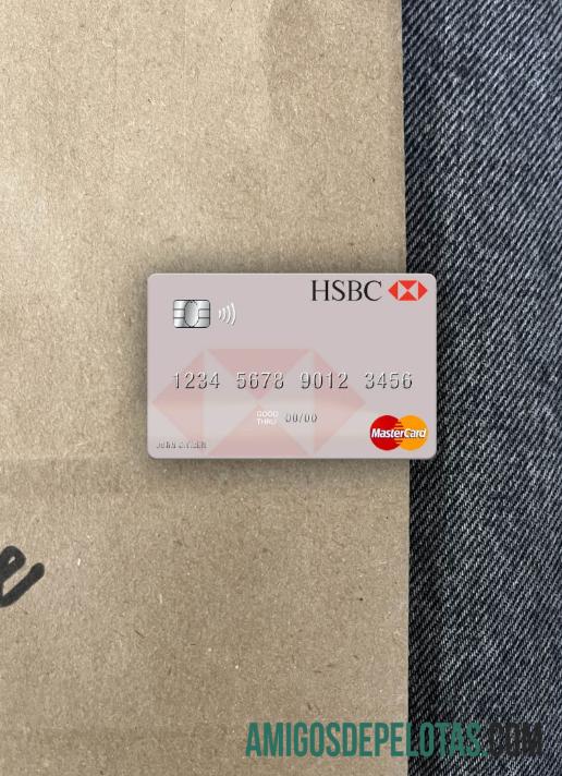 Uruguay HSBC bank mastercard tampilan foto depan makering