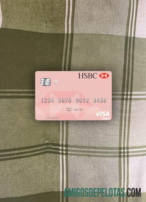 Uruguay HSBC bank visa dbeit kartu tampilan foto depan pratinjau