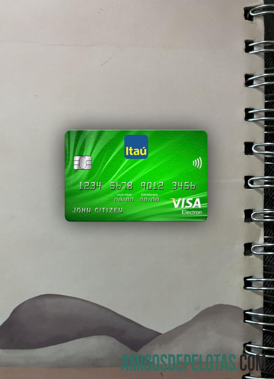 Uruguay Itau bank visa electron kartu tampilan foto depan sampel