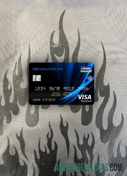 Uzbekistan Qishloq Qurilish bank visa Tanda Tangan kartu tampilan foto depan sampel