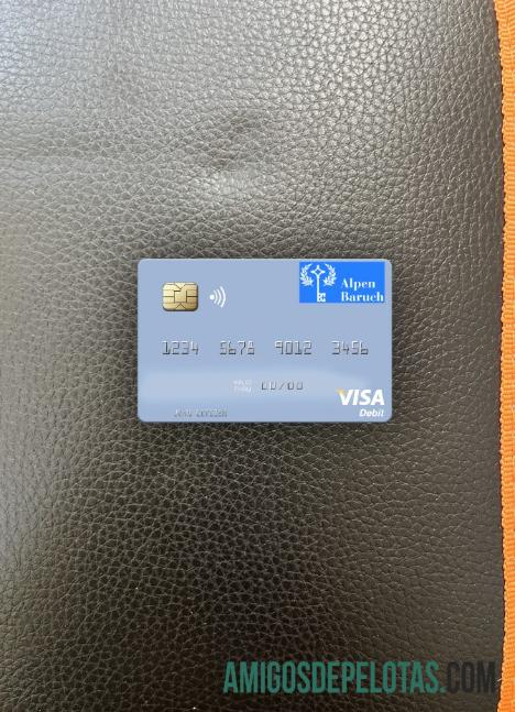 Vanuatu Alpen Baruch bank Limited visa Debit kartu tampilan foto depan makering
