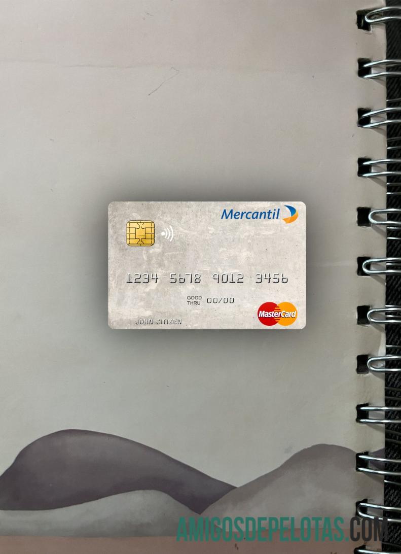 Venezuela Banco Mercantil mastercard tampilan foto depan pratinjau
