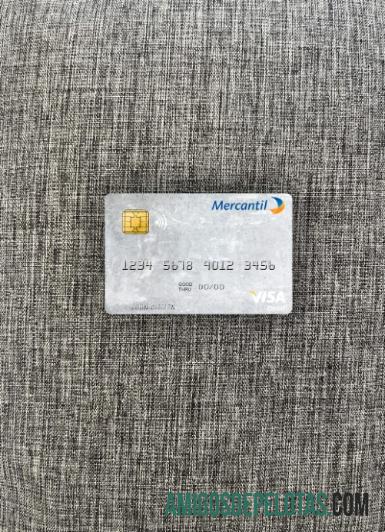 Venezuela Banco Mercantil visa Debit kartu tampilan foto depan pratinjau