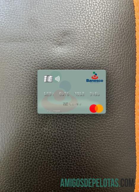 Venezuela Banesco Banco Universal mastercard tampilan foto depan sampel