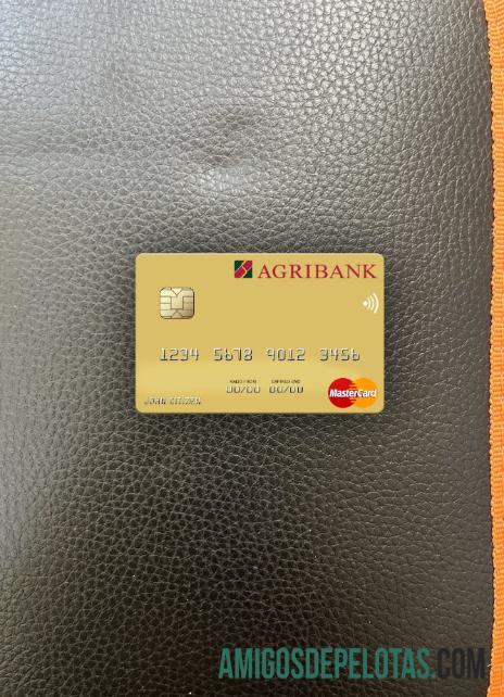 Vietnam Agribank mastercard tampilan foto depan templat