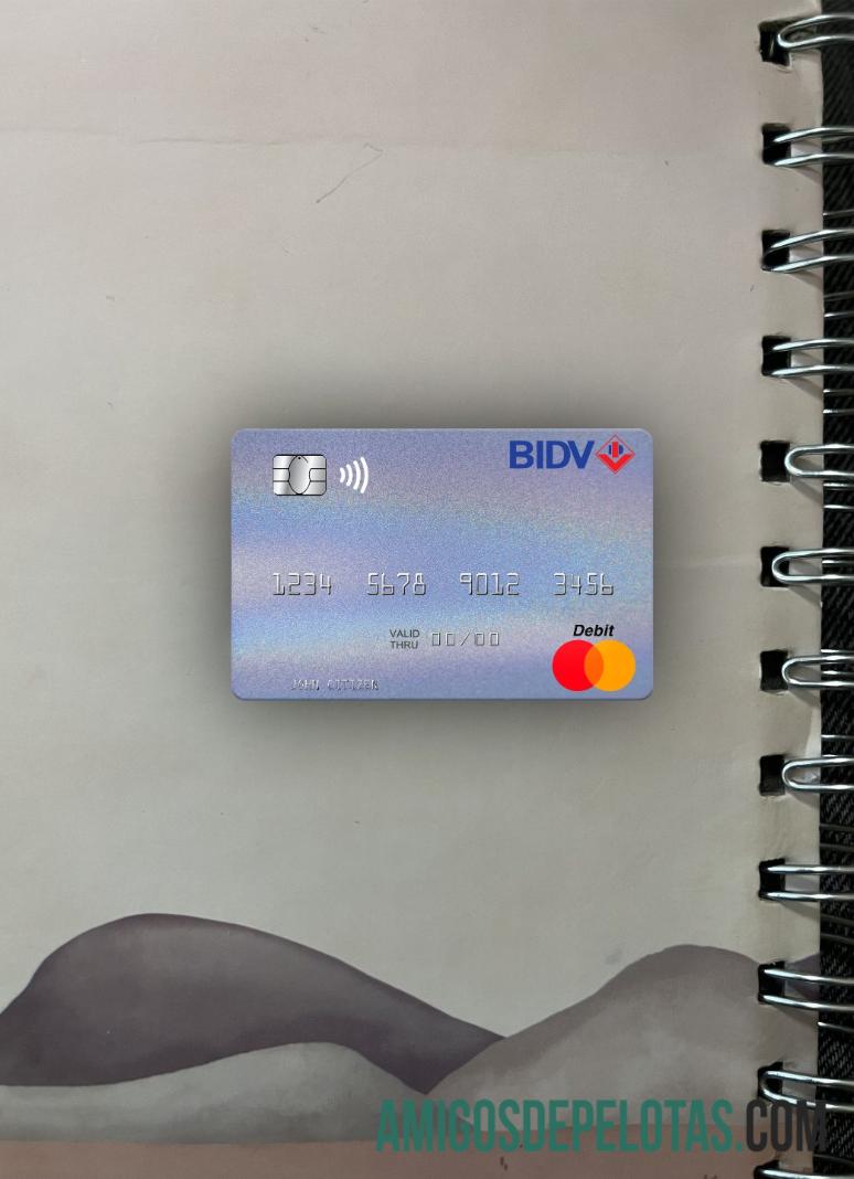 Vietnam BIDV mastercard tampilan foto depan templat
