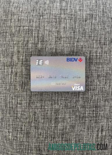 Vietnam BIDV visa Debit kartu tampilan foto depan pratinjau