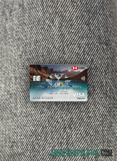 Vietnam HSBC bank visa electron kartu tampilan foto depan desain