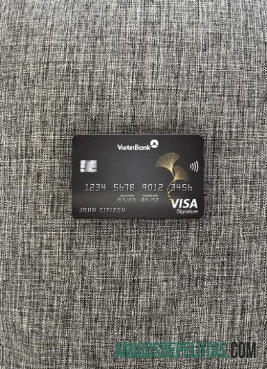Vietnam Vietinbank visa Tanda Tangan kartu tampilan foto depan makering
