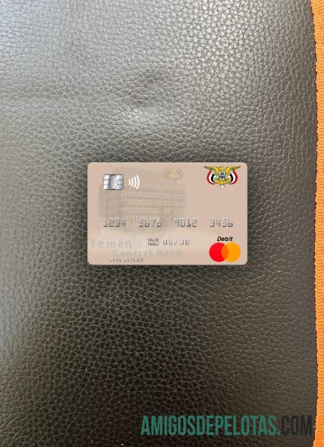 Yaman Central bank of Yaman mastercard tampilan foto depan makering