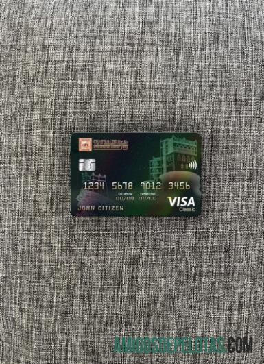 Yaman International bank visa classic kartu tampilan foto depan templat