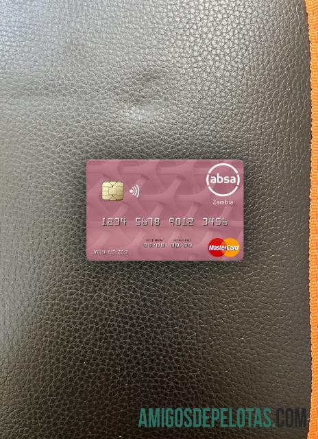 Zambia Absa bank Zambia Plc mastercard tampilan foto depan desain