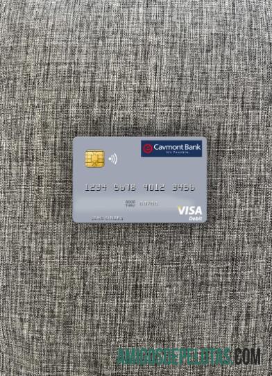 Zambia Cavmont bank visa Debit kartu tampilan foto depan templat