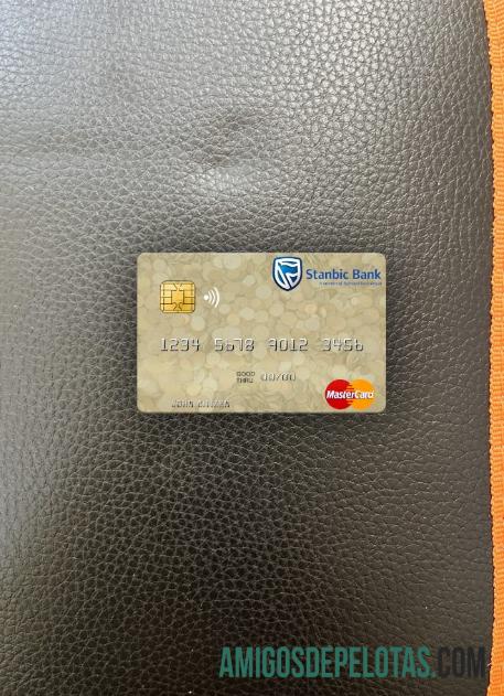 Zimbabwe Stanbic bank mastercard tampilan foto depan templat