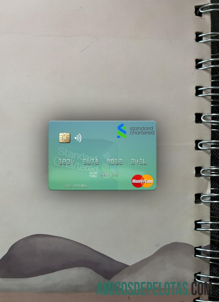 Zimbabwe standar Chartered mastercard tampilan foto depan pratinjau