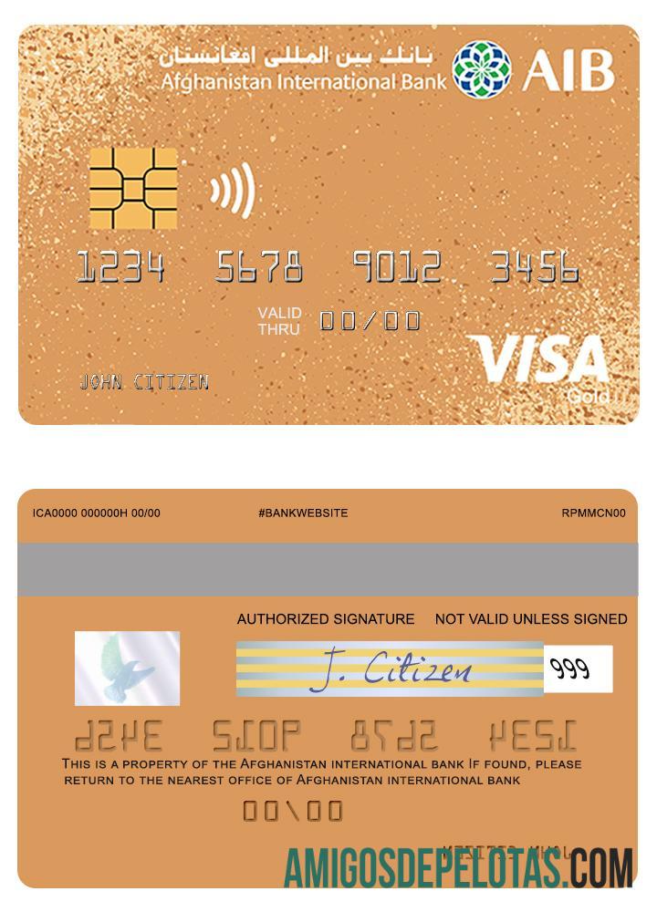 Afganistan international bank visa gold prepaid kartu pratinjau