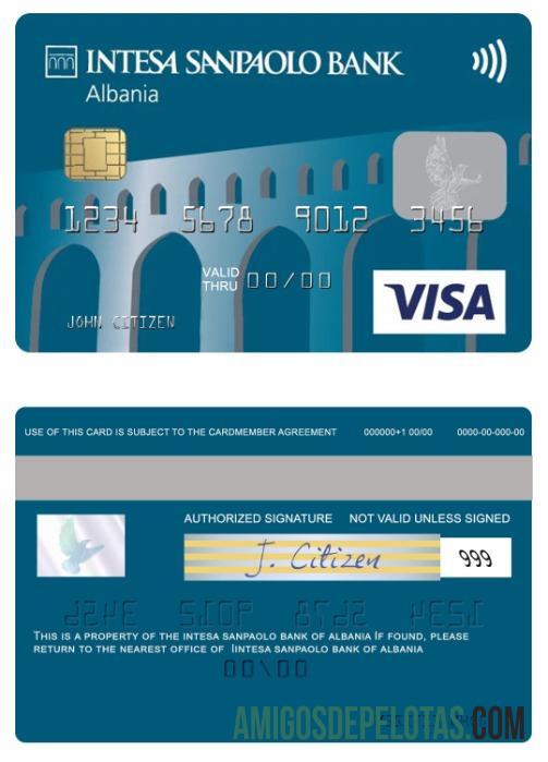 Albania Intesa Sanpaolo bank visa Debit kartu makering