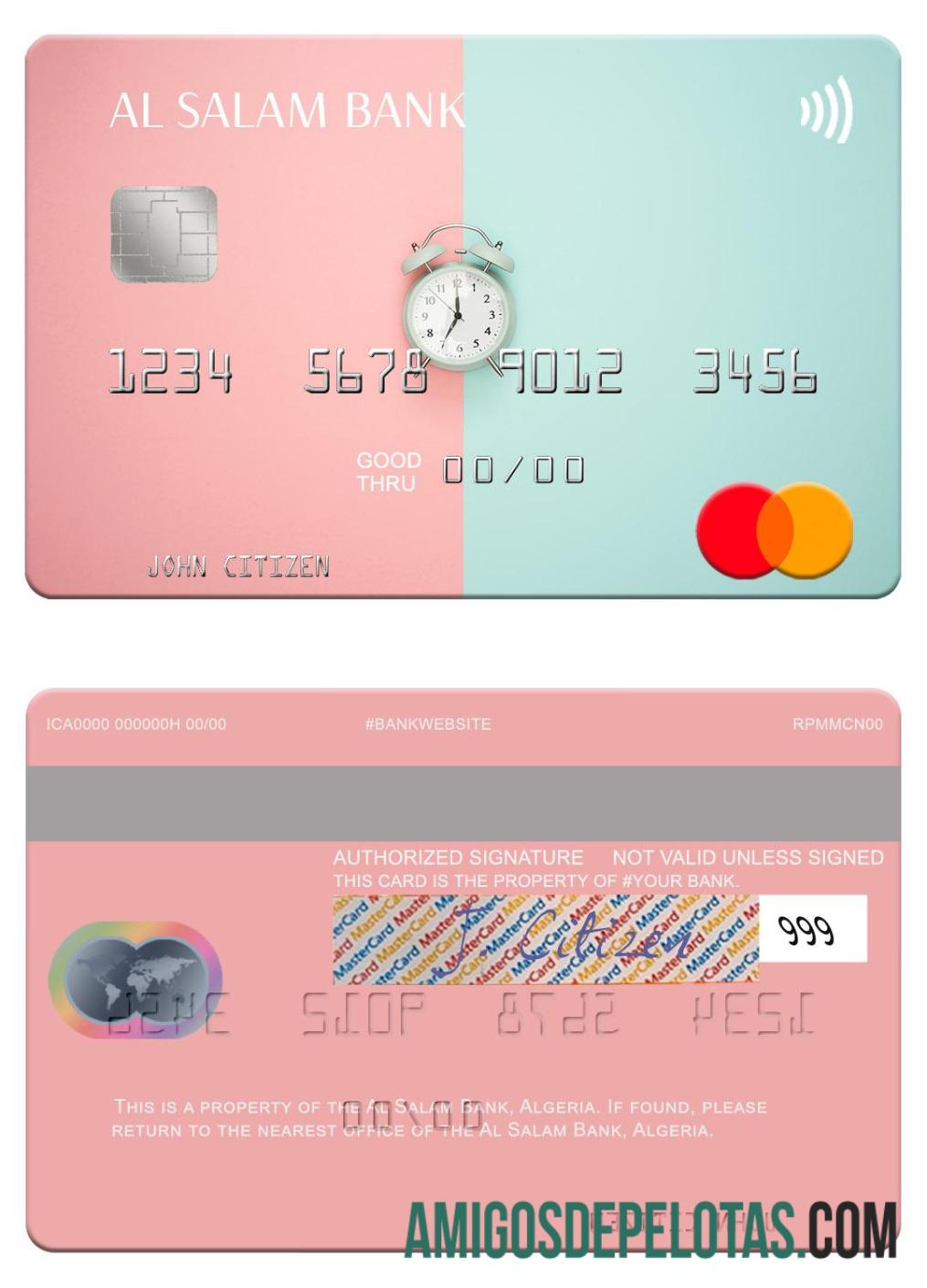 Aljazair Al Salam bank mastercard pratinjau