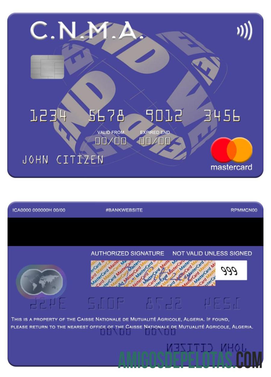 Aljazair Caisse Nationale de Mutualite╠ü Agricole mastercard pratinjau