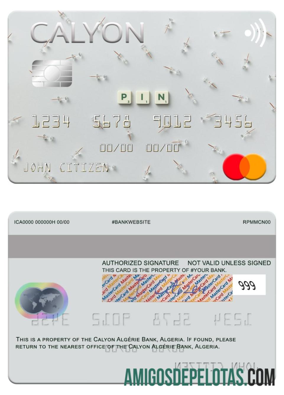 Aljazair Calyon Alge╠ürie bank mastercard desain