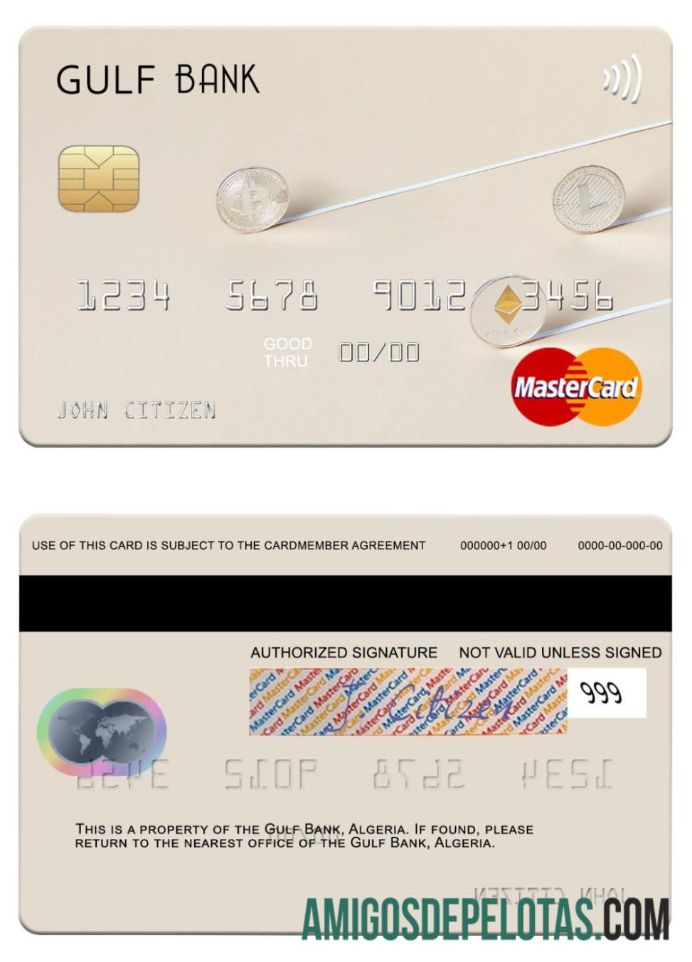 Aljazair Gulf bank mastercard makering