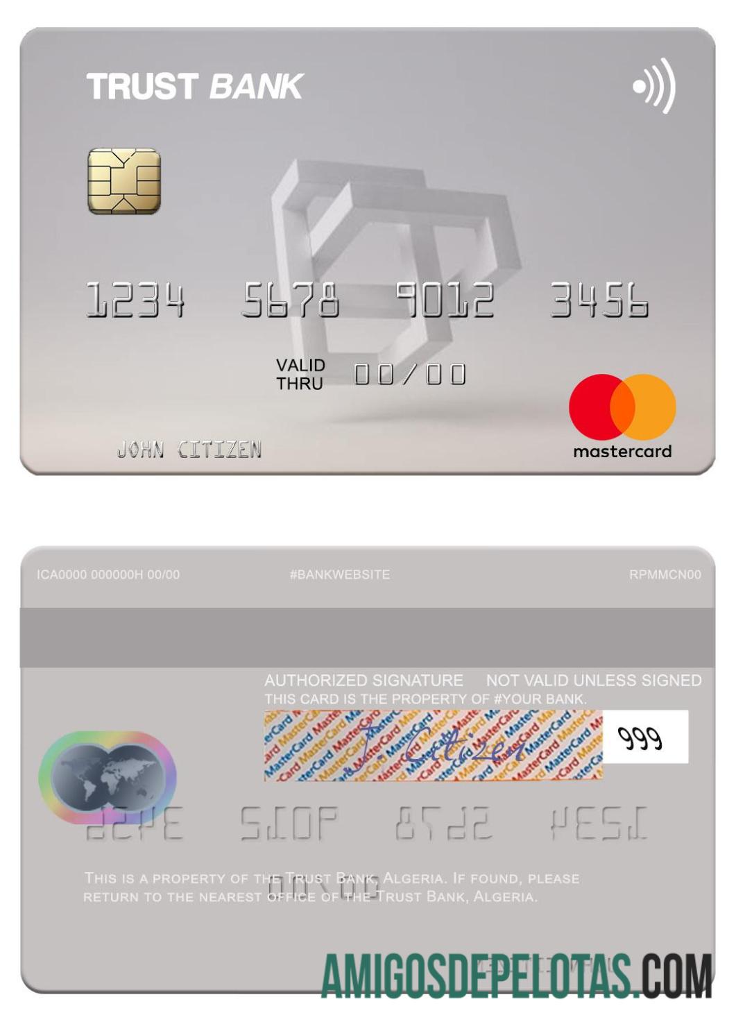 Aljazair Trust bank Alge╠üria mastercard desain