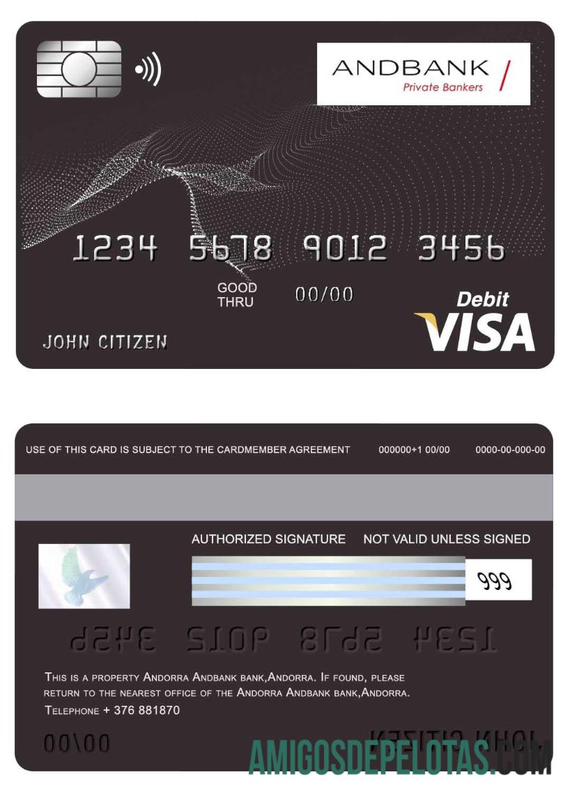 Andorra Andbank bank visa kartu makering