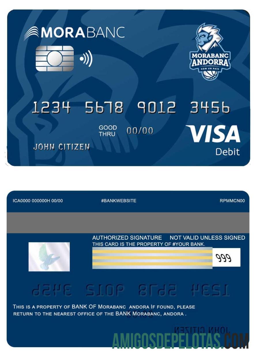 Andorra Morabank visa Debit desain