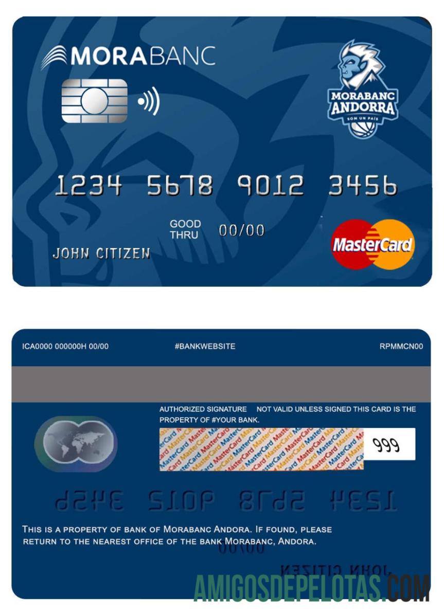 Andorra Morabank mastercard templat